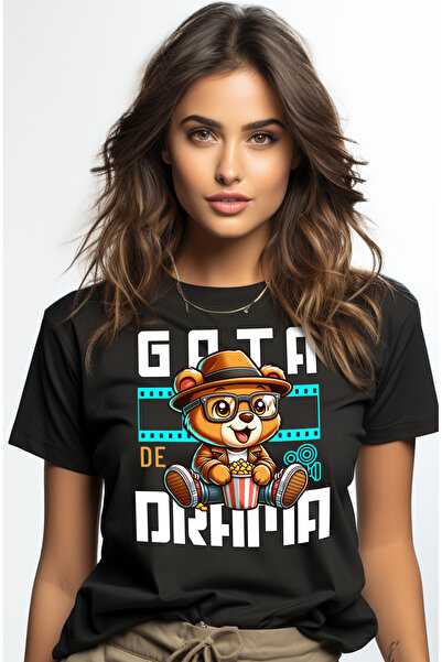 StoryGift Romania Tricou Femei Urs De Plus Text Gata De Drama Film Cinema Cu ...