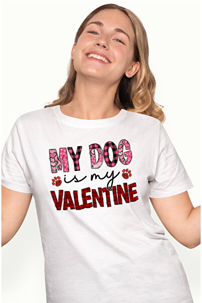 StoryGift Romania Tricou Femei Cu Mesajul "my Dog Is My Valentine", Valentine...