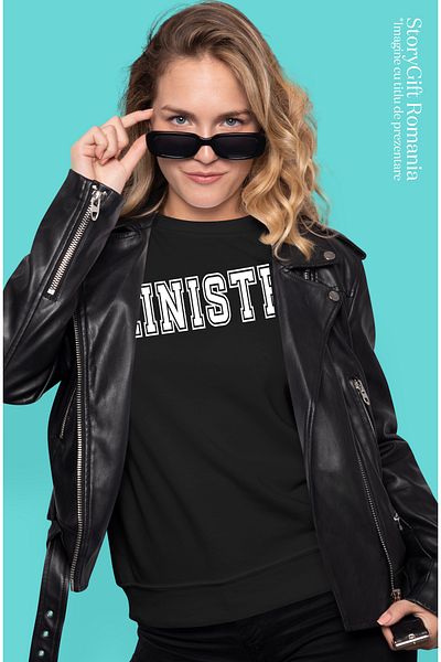 StoryGift Romania Tricou Femei Liniste, Mesaj Motivational, Text Inspirational, Self Care, Cu Imp Blk_m
