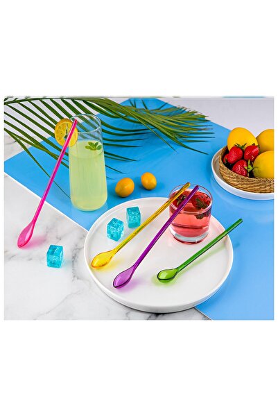 QesQin Elite Long Spoon Set of 4 – Practical Use for Glass and Jar, Stylish D...