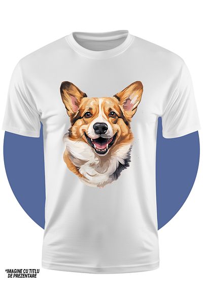 StoryGift Romania Tricou Copii Cu Un Catel Bucuros, Ilustratie, Vesel, Jucaus, Pentru Iubitorii De Caini, An