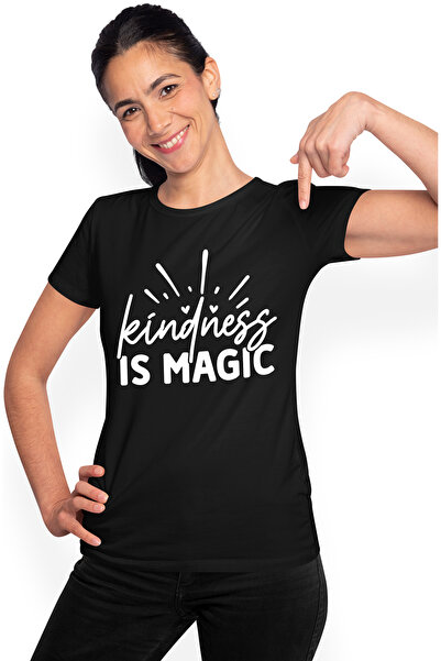 StoryGift Romania Tricou Femei Cu Inimioare Si Textul In Engleza "kindness Is...