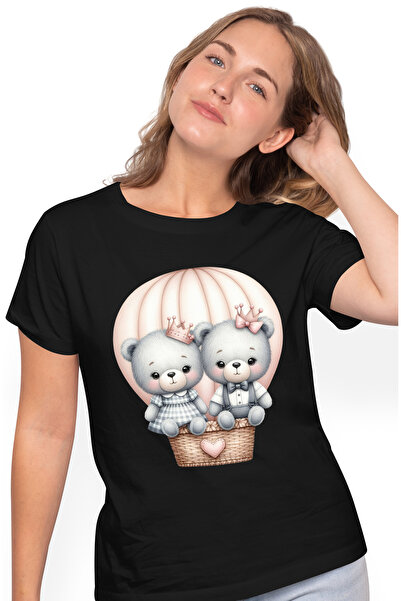 StoryGift Romania Tricou Femei Cu O Ursoaica Si Un Urs Care Se Plimba Cu Un B...