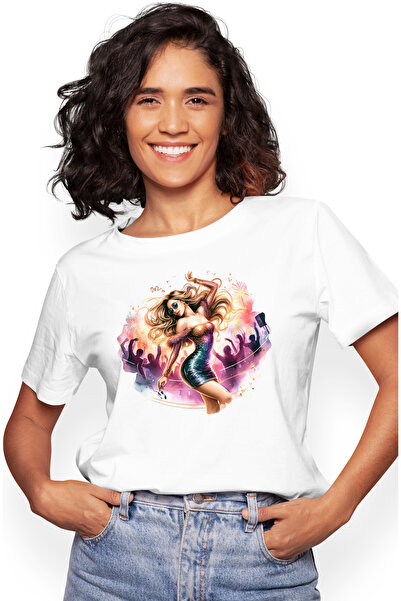 StoryGift Romania Tricou Femei Cu O Femeie Frumoasa In Club, Ilustratie, Se D...