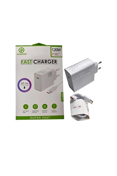 YK Design YK-SR63 120W PD Şarj Başlığı ve TypeC-TypeC Kablo