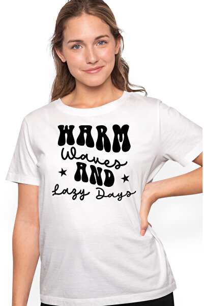 StoryGift Romania Tricou Femei Pentru Cei Care Se Duc La Mare Cu Textul "valuri Calde Si Zile De L Wht_l