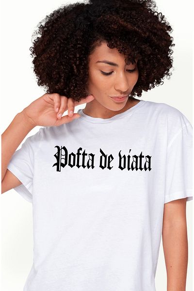 StoryGift Romania Tricou Femei Pofta De Viata, Mesaj Motivational, Cuvant, Text Inspirational, Sel Wht_l