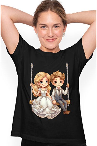 StoryGift Romania Tricou Femei Cu O Printesa Si Un Baiat, Ilustratie, Rochie ...