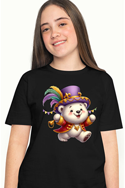 StoryGift Romania Tricou Femei Cu Un Ursulet Alb Care E La Circ, Ilustratie, ...