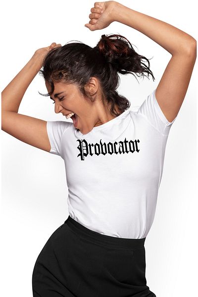 StoryGift Romania Tricou Femei Provocator, Mesaj Motivational, Cuvant, Text Inspirational, Self Ca Wht_m