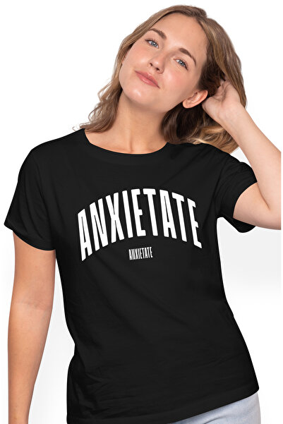 StoryGift Romania Tricou Femei Cuvantul Anxietate, Motivational, Self Help, I...