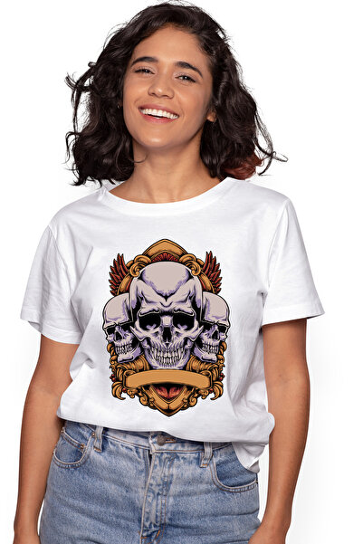 StoryGift Romania Tricou Femei Cu Cranii, Blazon, Pene, Vampir, Multicolor Cu...