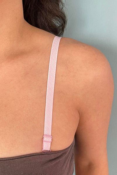 TAKIŞTIR Curea de sutien reglabilă de culoare roz