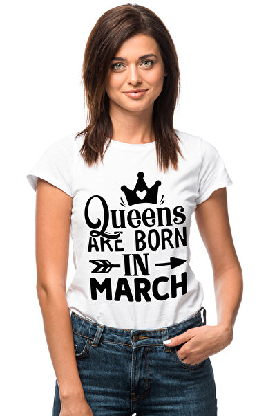 StoryGift Romania Tricou Femei Cu Mesaj Din Care Reiese Ca Reginele Sunt Nasc...