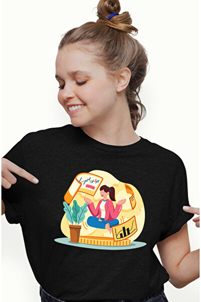 StoryGift Romania Tricou Femei Cu Investitii, Planta, Meditatie, Moneda, Mult...