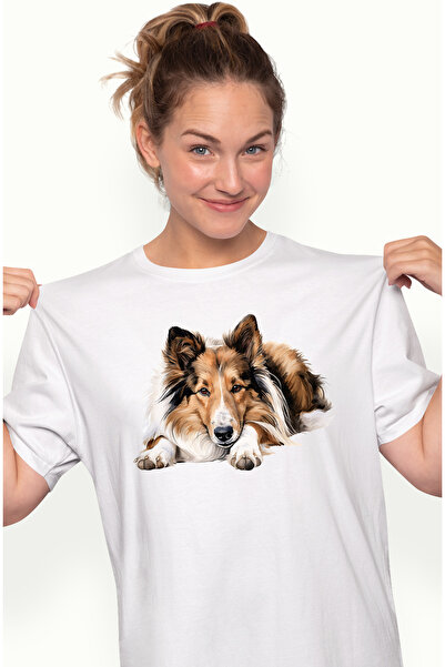 StoryGift Romania Tricou Femei Cu Un Caine Serios Care Sta Degeaba, Ilustrati...