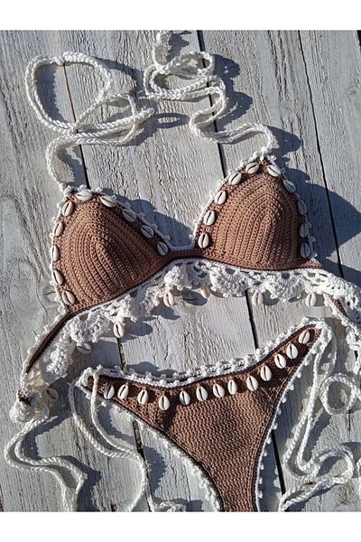 ZAHandmade Za Handmade Bikini Suit with Conch Shell