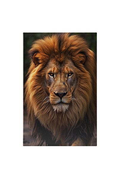 StoryGift Romania Tablou Canvas: Regele Junglei - Fotografie Serios Atent Pictura Digitala