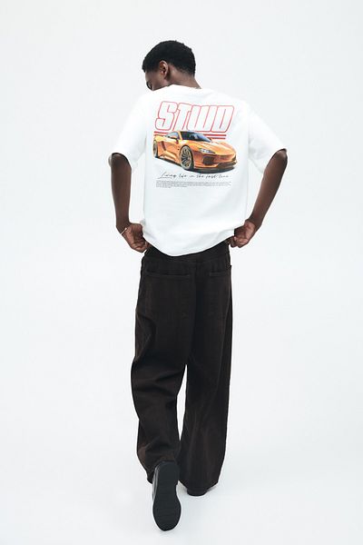 Pull & Bear STWD golden car T-shirt