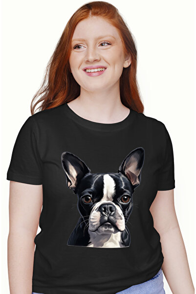 StoryGift Romania Tricou Femei Cu Un Catel Serios, Ilustratie, Putin Cam Tris...