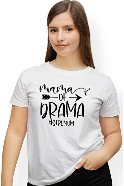 StoryGift Romania Tricou Femei Cu Sageata Si Mesajul "mama Of Drama #girlmom"...