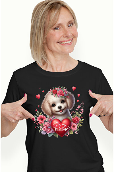 StoryGift Romania Tricou Femei Cu O Catelusa Dragalasa Cu O Inima In Fata Pe ...