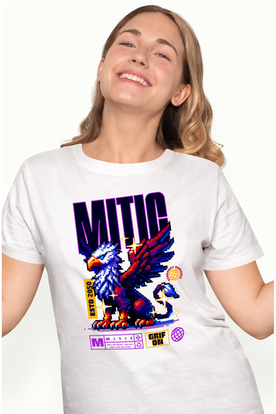 StoryGift Romania Tricou Femei Grifon Creatura Mitica, Joc Video Lume Virtual...