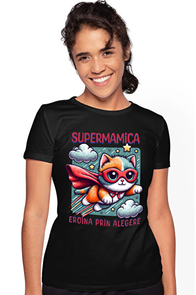 StoryGift Romania Tricou Femei Super Mamica, Supererou, Eroina Prin Alegere, ...