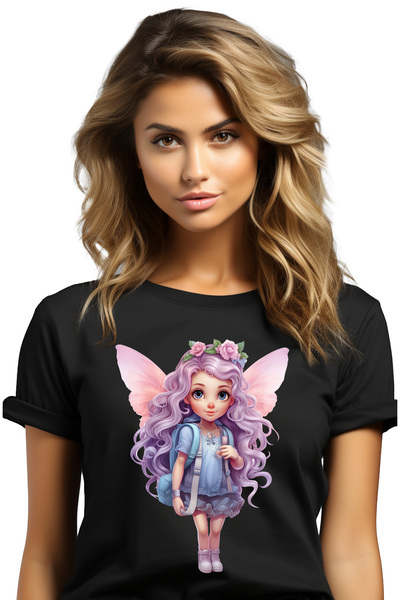 StoryGift Romania Tricou Femei Cu O Fetita Cu Aripi De Zana Care Se Indreapta...