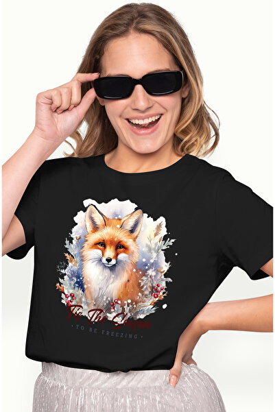 StoryGift Romania Tricou Femei Cu Vulpe Cu Mesajul "tis The Season To Be Free...