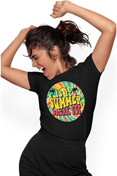 StoryGift Romania Women's T-Shirt With the Message "Is It Summer Break Yet?",...