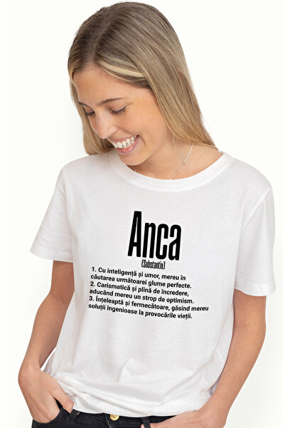 StoryGift Romania Tricou Femei Cu Numele Anca, Si Mesaj Motivational, Glumeat...