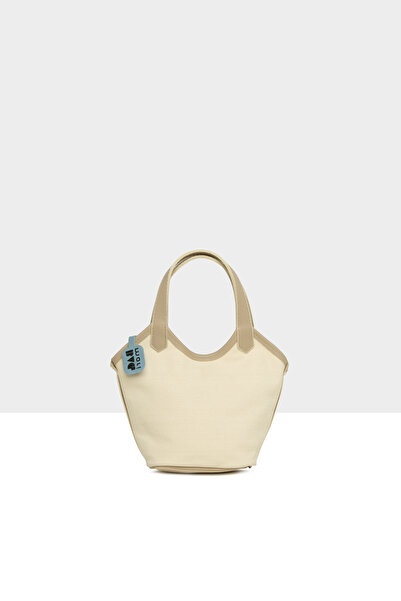 Bagmori Крем Жіноча шкіряна міні-сумка з ганчіркою M000008617