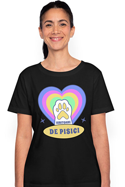 StoryGift Romania Tricou Femei Labuta De Pisica, Curcubeu Iubitorii De Pisici...
