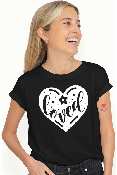 StoryGift Romania Tricou Femei Cu O Inimioara Si O Steluta Pentru Persoanele ...