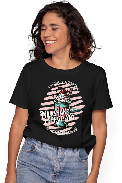 StoryGift Romania Tricou Femei Arome Autentice. Milkshake-ul Energizant Cu Im...
