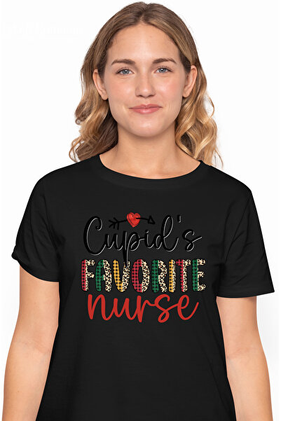 StoryGift Romania Tricou Femei Cu Mesajul "cupid's Favorite Nurse", Asistenta...