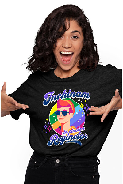 StoryGift Romania Tricou Femei Inchinam In Cinstea Reginelor Femei Puternice Pride Lgbtq Cu Imprim Blk_m