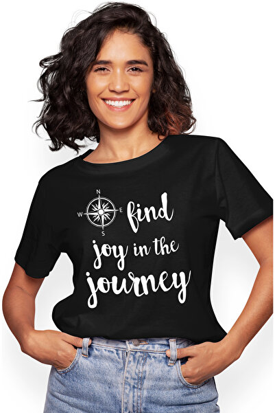 StoryGift Romania Tricou Femei Cu Punctele Cardinale Si Mesajul "find Joy In ...