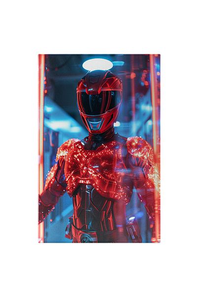 StoryGift Romania Canvas Painting: Robot In Red Armor - Digital Painting Animations