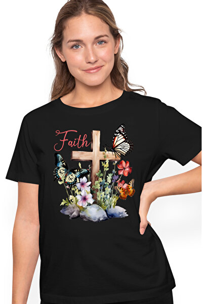 StoryGift Romania Tricou Femei Cu Mesajul "faith", Religie, Ilustratie, Credi...