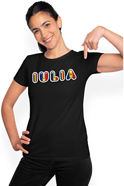 StoryGift Romania Tricou Femei Cu Numele Iulia, Romania, Suporter, Steagul Ro...