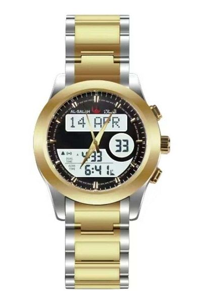 al salah watch Al Salah Multi-Function Islamic Azan Mosque Muslim Prayer Wrist Watch for Men