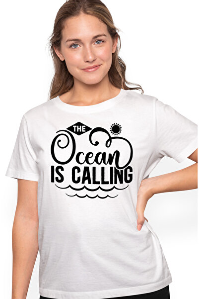 StoryGift Romania Tricou Femei Cu Textul In Engleza "the Ocean Is Calling" - ...