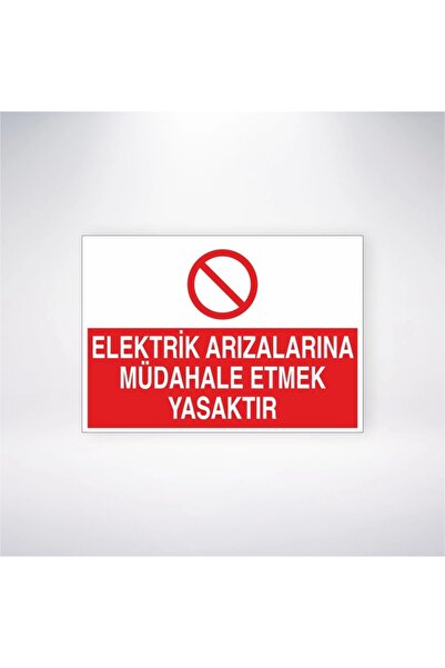 Reysa Tasarım من ممنوع التدخل في حالات الفشل الكهربائي ملصق 20X28 سم
