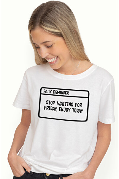 StoryGift Romania Tricou Femei Cu Mesaj Care Te Indeamna Sa Te Bucuri De Ziua...