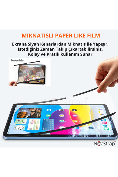NovStrap ورق مغناطيسي مغناطيسي مثل واقي الشاشة متوافق مع جهاز Ipad Air 4/5 الجيل 10.9 بوصة