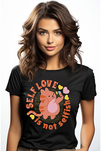StoryGift Romania Tricou Femei Cu Self Love Is Not Selfish, Text In Engleza, ...