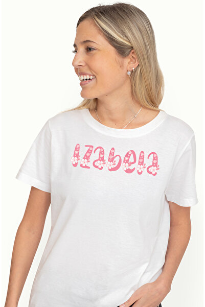 StoryGift Romania Tricou Femei Cu Numele Izabela, Flori, Colorat, Roz, Dragut...