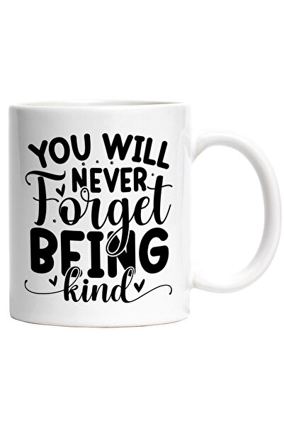 StoryGift Romania Mug with hearts and the text "You will never forget to be g...